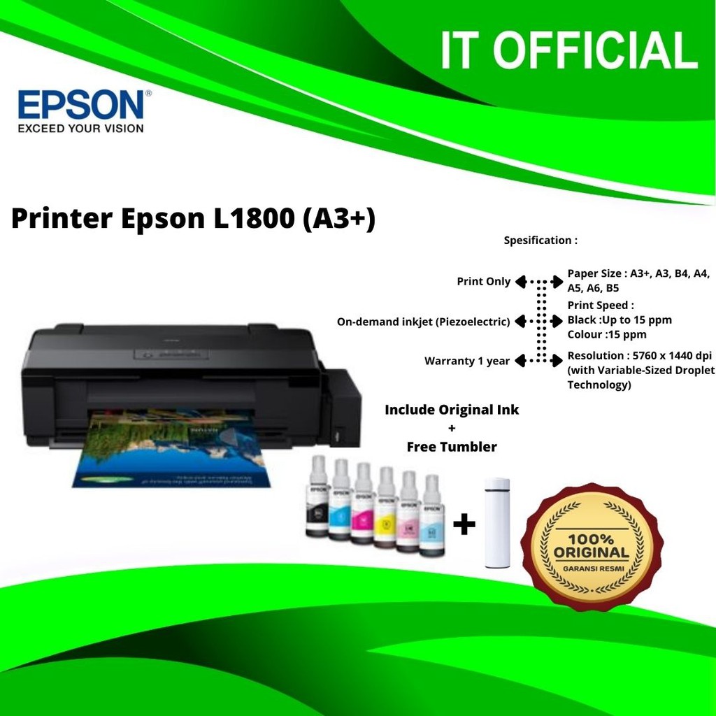 Jual Printer Epson L1800 ( A3+ ) | Shopee Indonesia