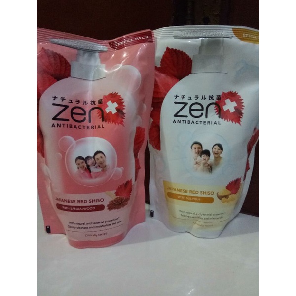 Jual Sabun Cair Mandi Zen 450ml Refil Merah Shopee Indonesia