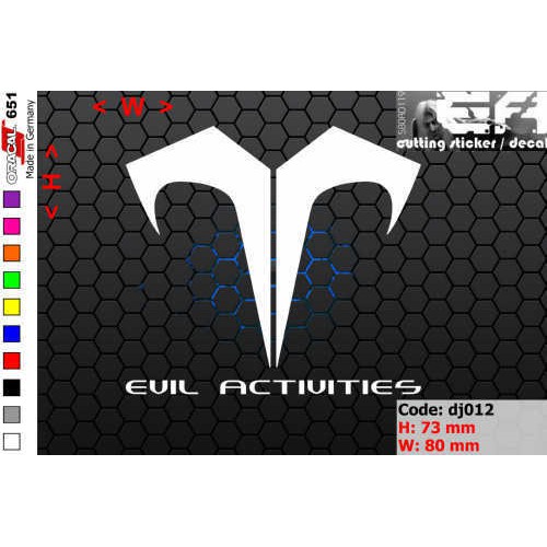 Jual ea cutting sticker / decal Code: dj012 ( jd / deejay ) | Shopee ...