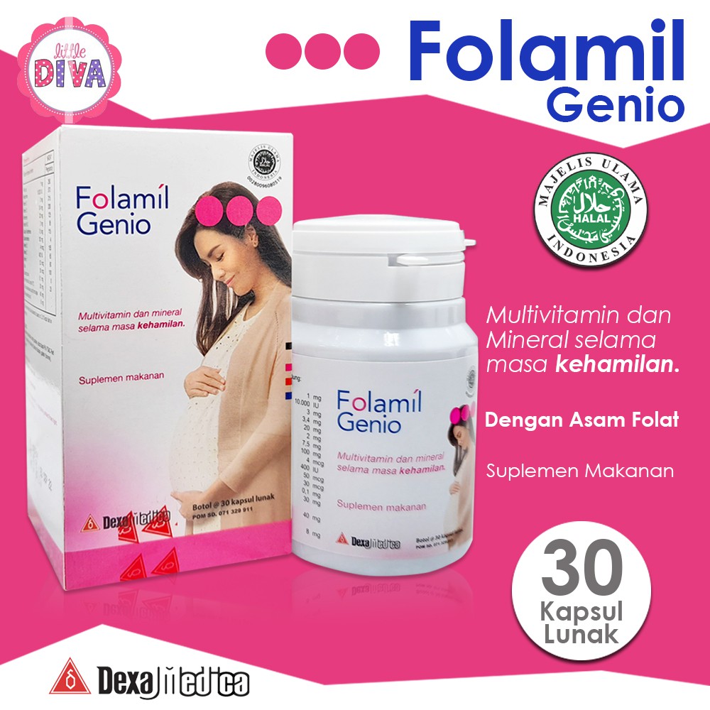 Jual FOLAMIL GENIO DEXA MEDICA - Multivitamin Mineral Selama Masa ...