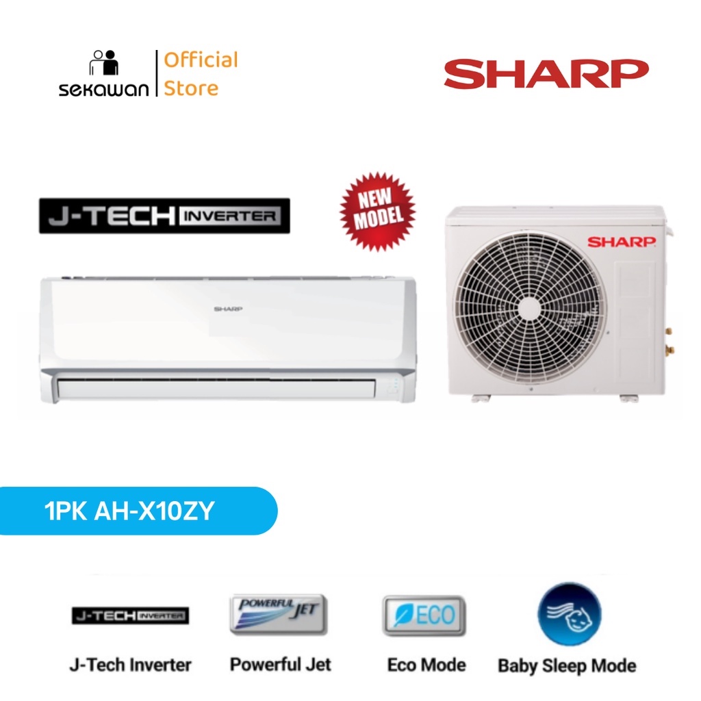 Jual AC SHARP INVERTER 1pk AH-X10ZY | Shopee Indonesia