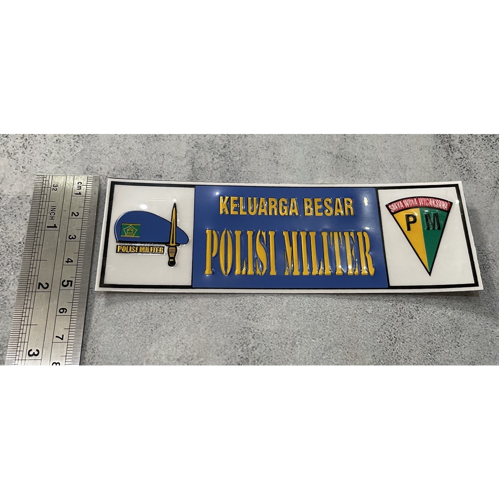 Jual Sticker Pm Panjang Stiker Polis Militer Sticker Mobil Pm