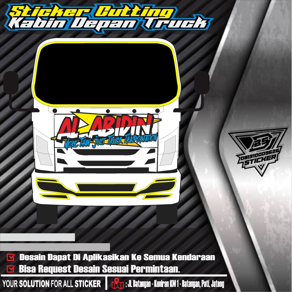 Jual Stiker Cutting Kabin Truk Elf Canter nkr giga umplong ragasa dyna ...