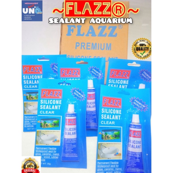 Jual Lem Kaca Aquarium Sealant Flazz Silicone Bening Premium Shopee