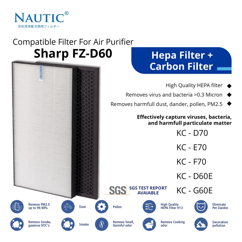 Filtro hepa FILTRO DE FZ-D60HFE desodorización FZ-... - Grandado