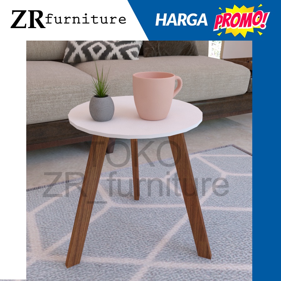 Jual ZR furniture Meja Bulat minimalis 30 cm Shopee Indonesia