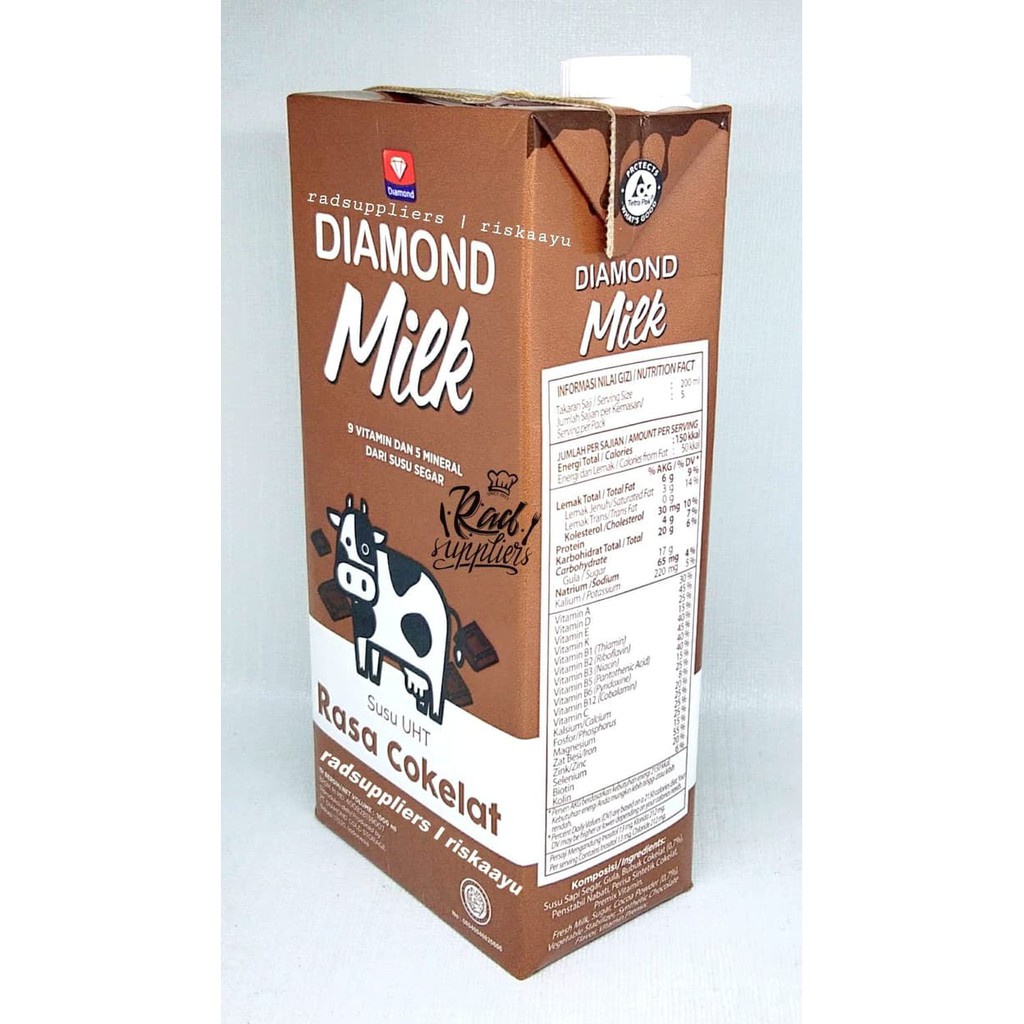Jual SUS-142 Diamond UHT Milk Chocolate 1Liter- Susu UHT Coklat kemasan ...