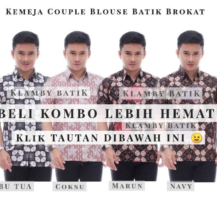Jual Batik Wanita Kekinian Blouse Batik Brokat Batik Kombinasi (KODE