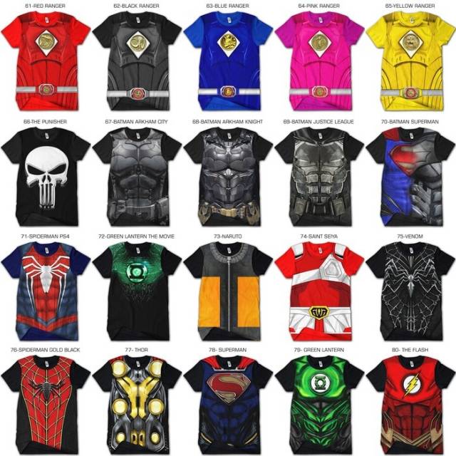 Jual Kaos Pahlawan Super 3d Campuran Keren Shopee Indonesia