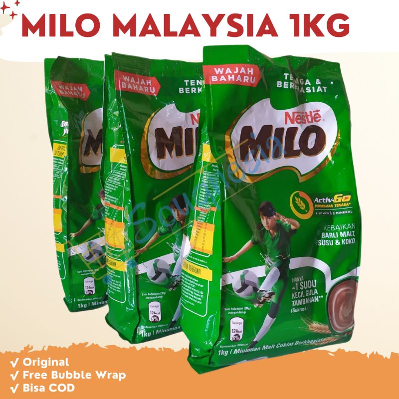 Jual Milo Malaysia 1kg Asli Original 1 Kg Kilo Gram Shopee Indonesia 0406