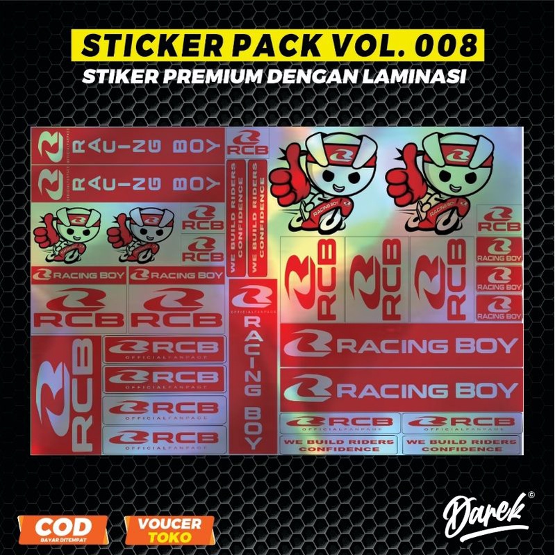 Jual Stiker Racing Rcb Stiker Custom Stiker Motor Shopee Indonesia