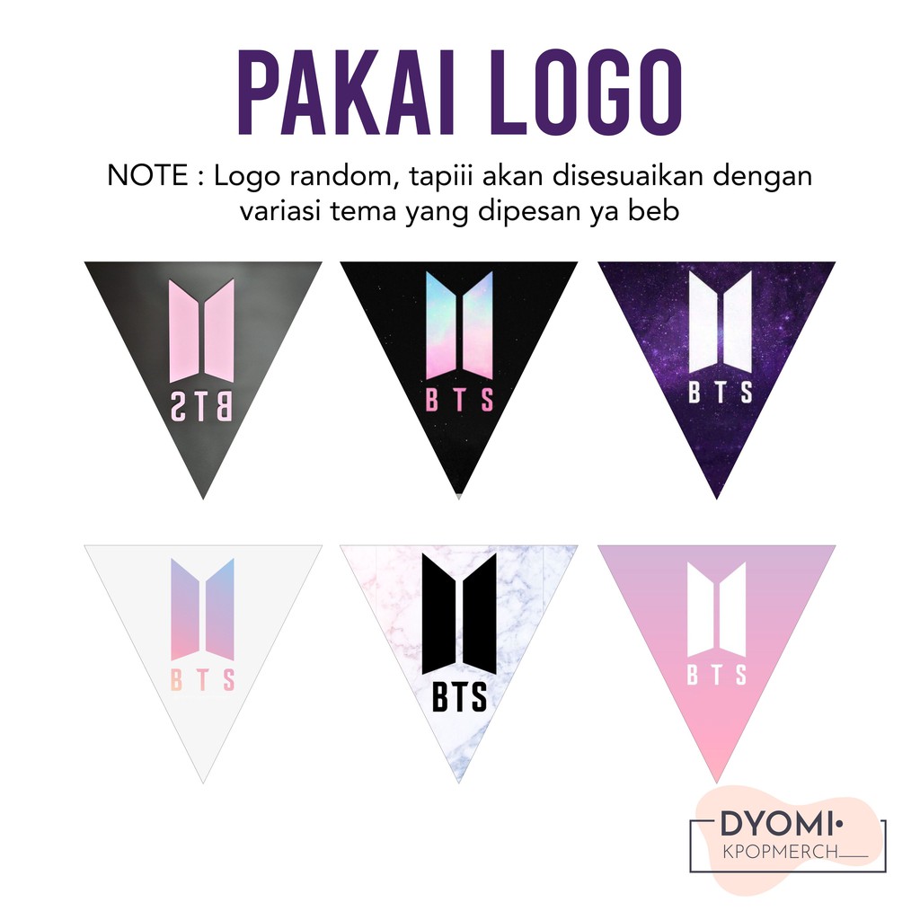 Jual Bunting Flag BTS, Banner BTS, Bendera BTS, Hiasan Gantung, KPOP ...