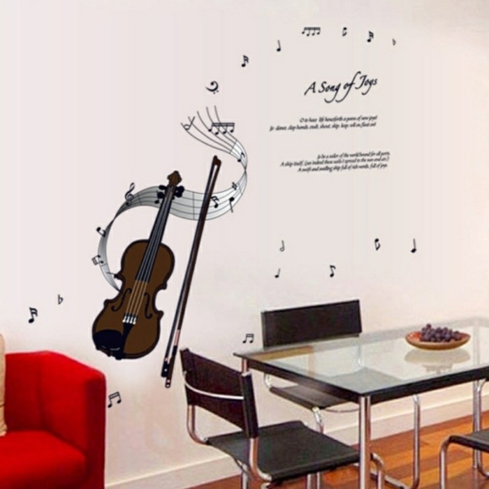 Jual Stiker Dinding / Kaca / Wall Sticker (Musik Biola, A Song of Joys ...