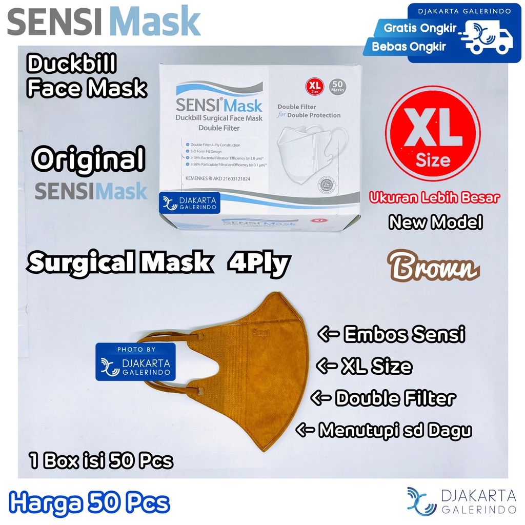 Jual Masker Sensi Duckbill Original - Sensi Duckbill XL Double Filter ...