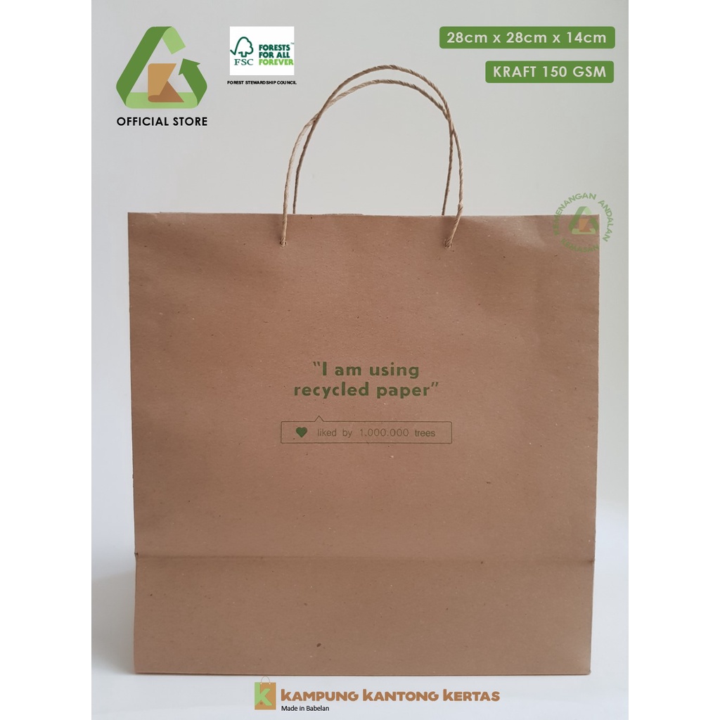 Jual Paper Bag Kraft Kantong Kertas Coklat I Am Using Per Pak Isi