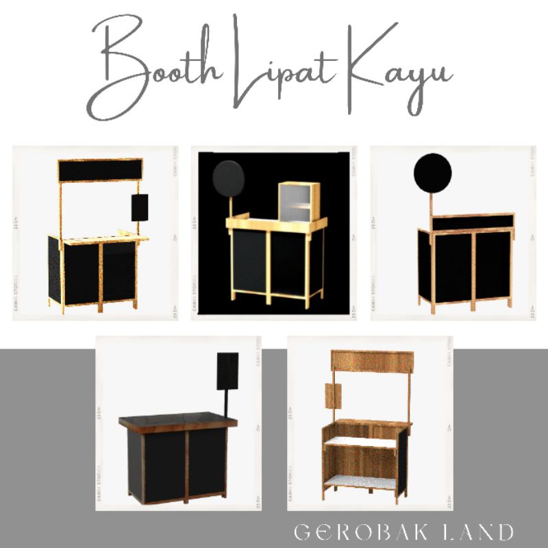 Jual Booth Portable Rombong Kayu Lipat | Shopee Indonesia