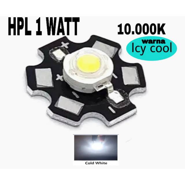 Jual Lampu Led Hpl High Power Led Aquascape Aquarium Diy Watt Warna Cool White K