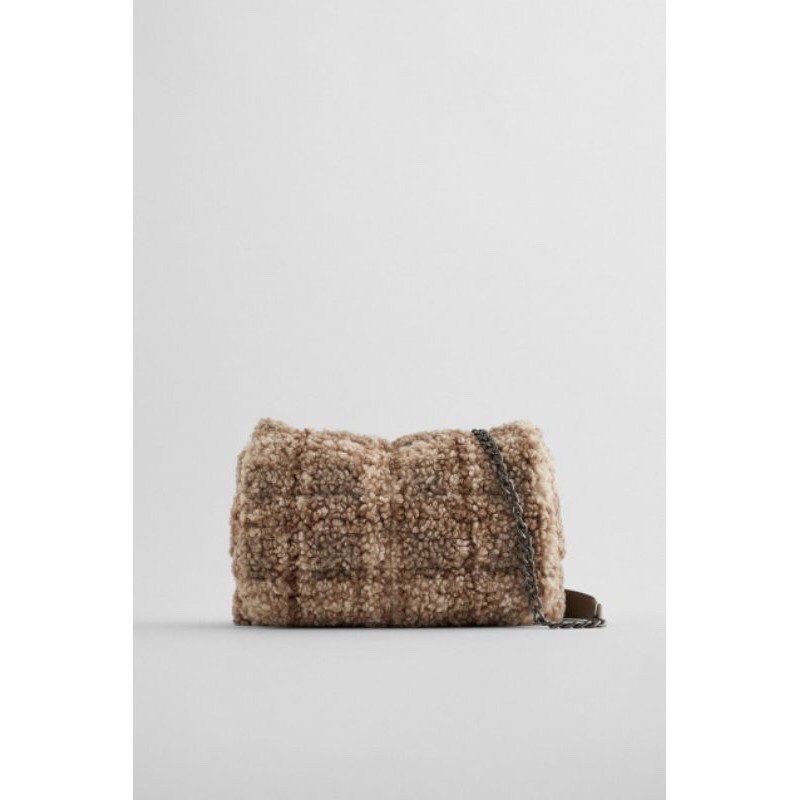 Jual zara faux fur crossbody bag original Shopee Indonesia