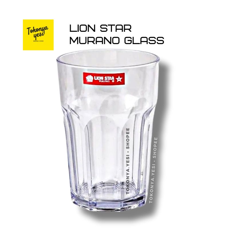 Jual Lion Star Murano Glass Gelas Air Minum Plastik 500 Ml Gl 85 Shopee Indonesia 6758