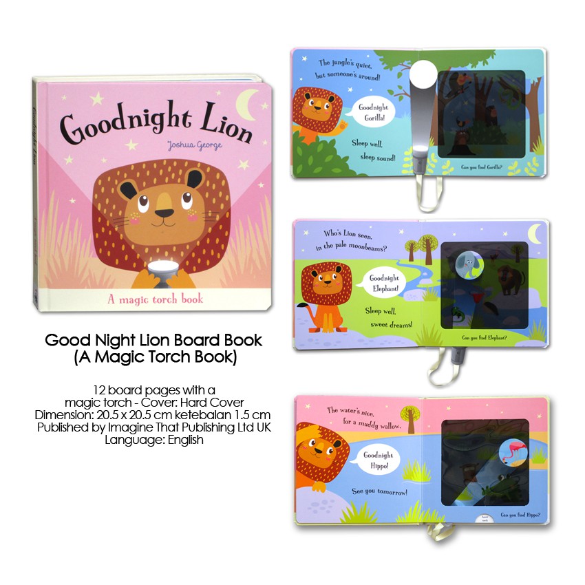 Jual Magic Torch Books Goodnight Lion, Bear & Frog Use the magic torch ...