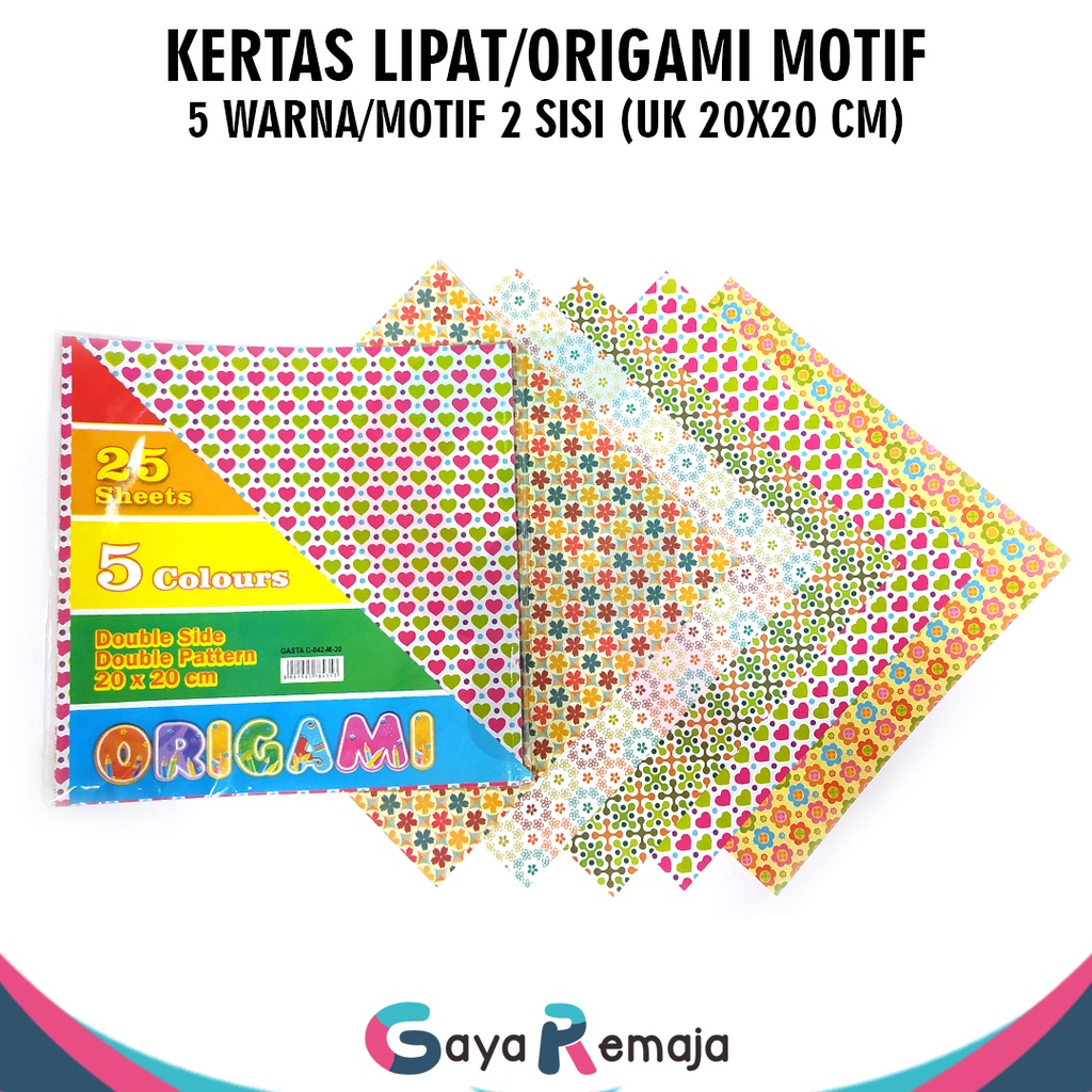 Jual Kertas Lipat Motif Kertas Origami Motif Dua Sisi Kertas Lipat