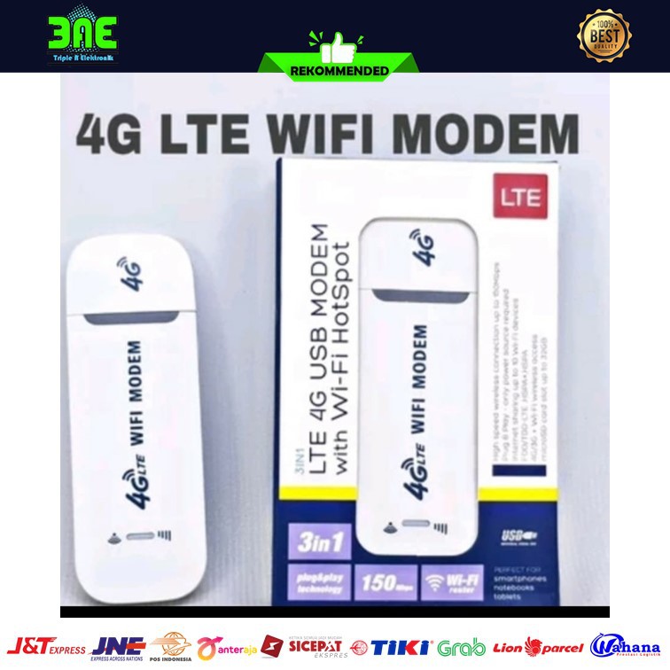 Jual Modem Usb Wingle 4g Lte 150mbps Wifi 3in1 Unlock Operator Indonesia Shopee Indonesia 2848