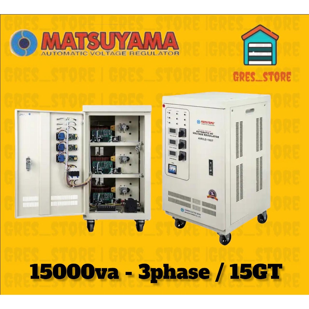 Jual MATSUYAMA Stabilizer AVR 15GT 15 KVA GT Type LD Original STAVOLT