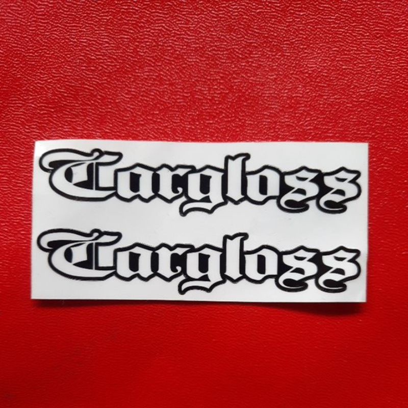 Jual Sticker Helm Cargloss 2 pcs Sepasang Ukuran seperti Original Hitam ...