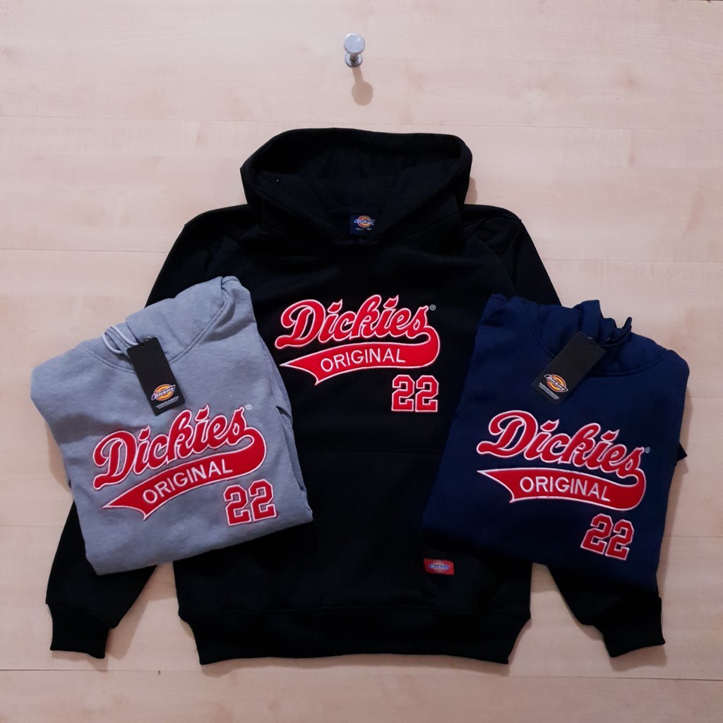 Jual JAKET HOODIE DICKIES ORIGINAL 22 EMBORDIERED BLACK NAVY AND GREY Shopee Indonesia