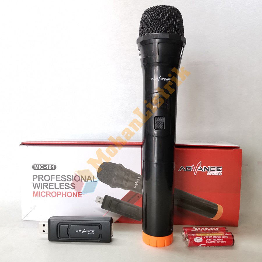 Jual Mic Wireless Single Advance 101 Microphone Wireless Advance 101