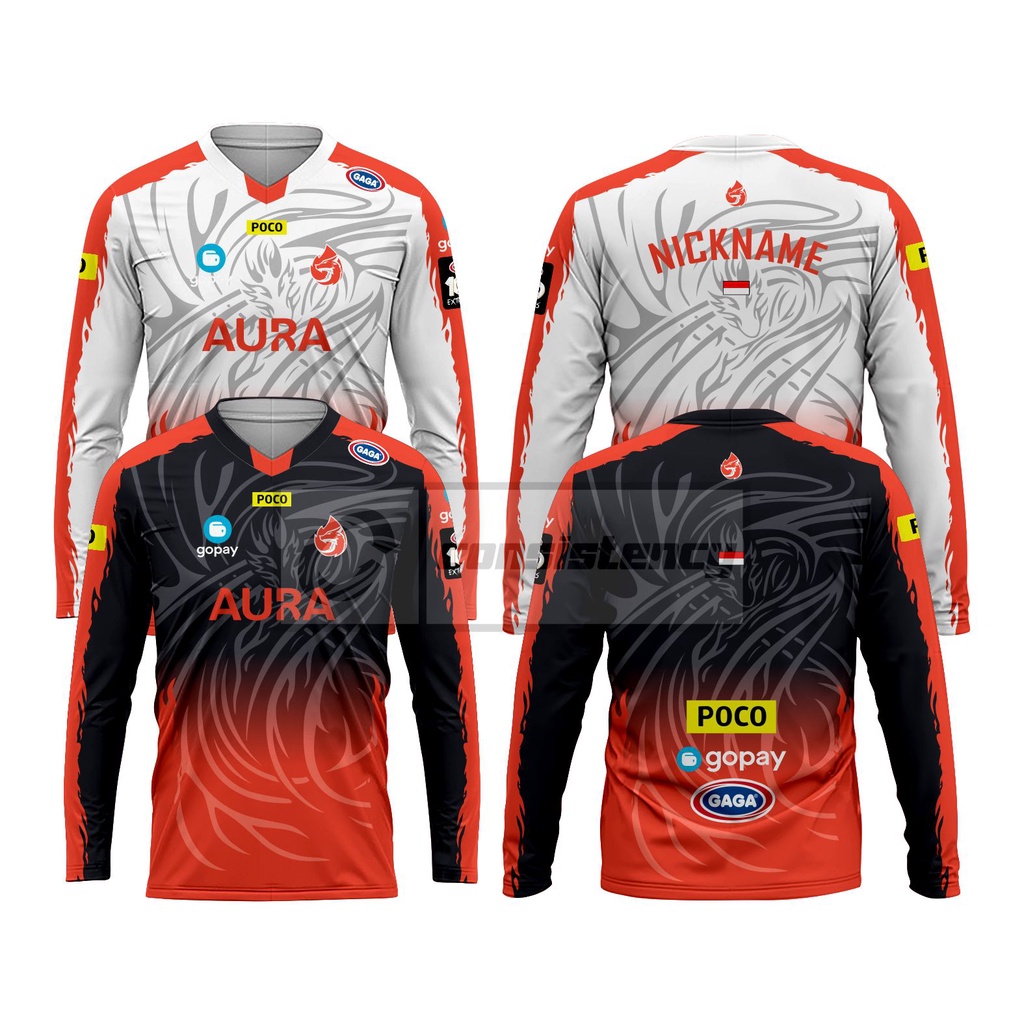 Jual JERSEY AURA ESPORT LENGAN PANJANG TERBARU 2021 FREE NICKNAME ...