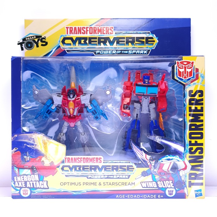 Jual Transformers Cyberverse Power Of The Spark Optimus Prime & Starscream Shopee Indonesia
