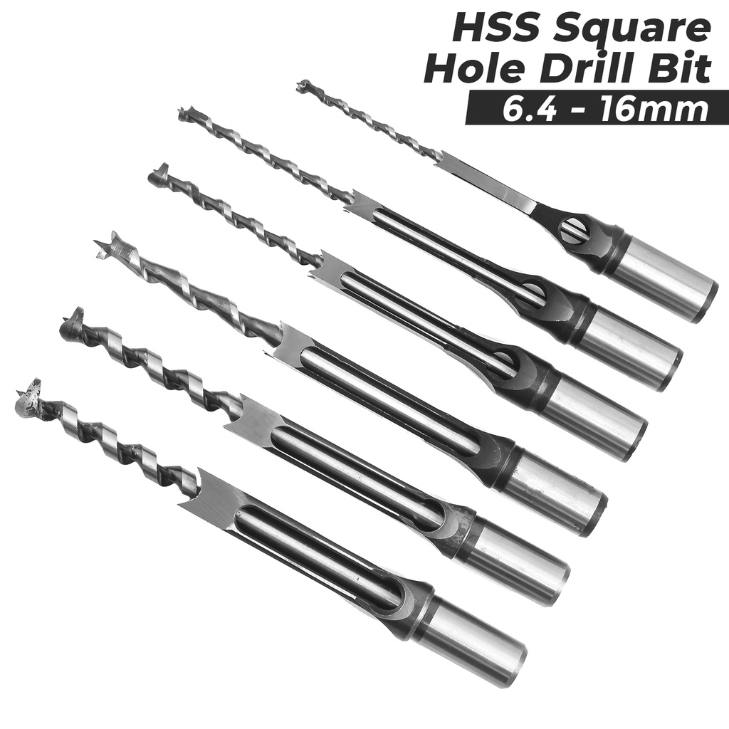 Jual Suksestech Mata Bor Kayu Square Hole Drill Bit 6,4 16mm Bahan