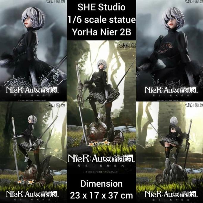 SHE Studio 1/6 scale statue YorHa Nier Automata 2B resin TERBARU