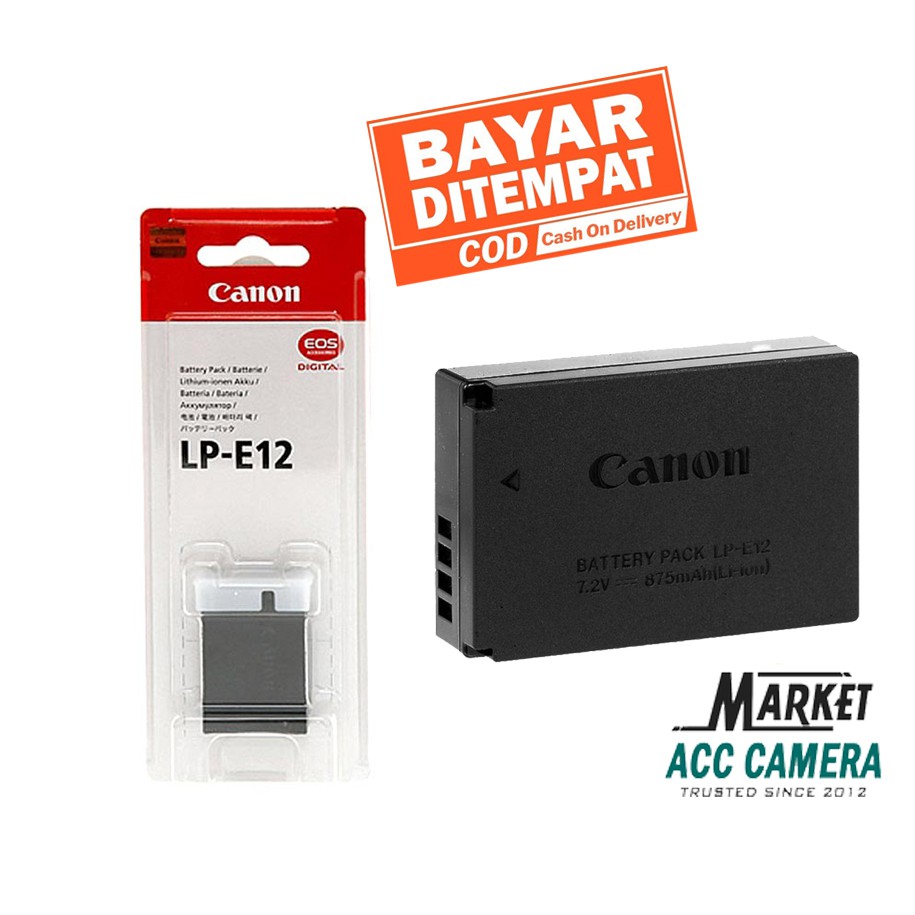 E12 LPE12 LP-E12 Li-Ion Rechargeable Battery Pack for Canon EOS M M2 and Rebel SL1 / 100D Digital Cameras
