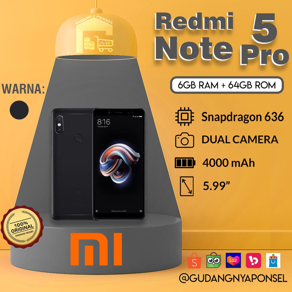 Jual Xiaomi Redmi Note 5 Pro 64GB Terlengkap & Harga Terbaru Juni 2026 ...