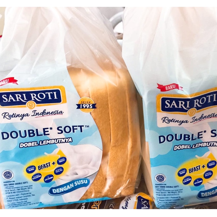 Jual SARI ROTI Roti Double Soft Dobel Lembutnya - Kemasan 360 gr