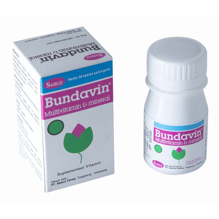 Jual Bundavin Multivitamin Ibu Hamil Menyusui Pot 30 Tablet | Shopee ...