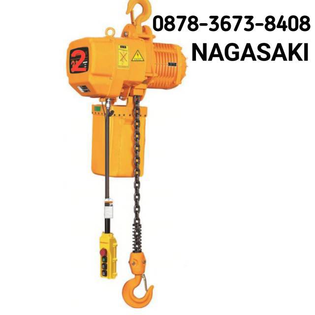 Jual NAGASAKI Electric Chain Hoist 2 Ton 1 Phase × 6 Meter Alat Angkut Barang Electric Made In