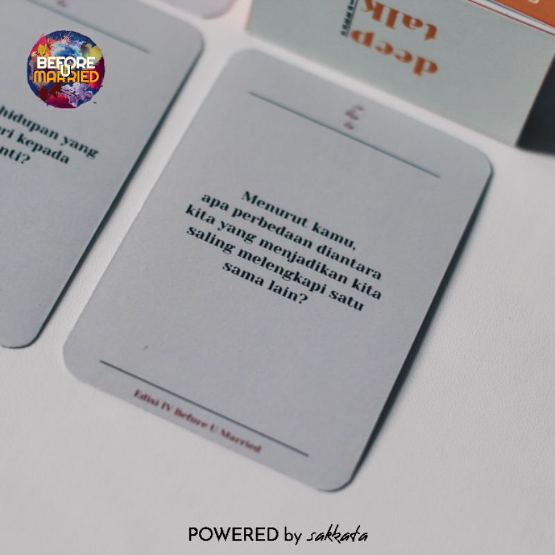 Jual Kartu Pertanyaan Deep Talk Edisi Before U Married Permainan Kartu Card Game Deep Talk