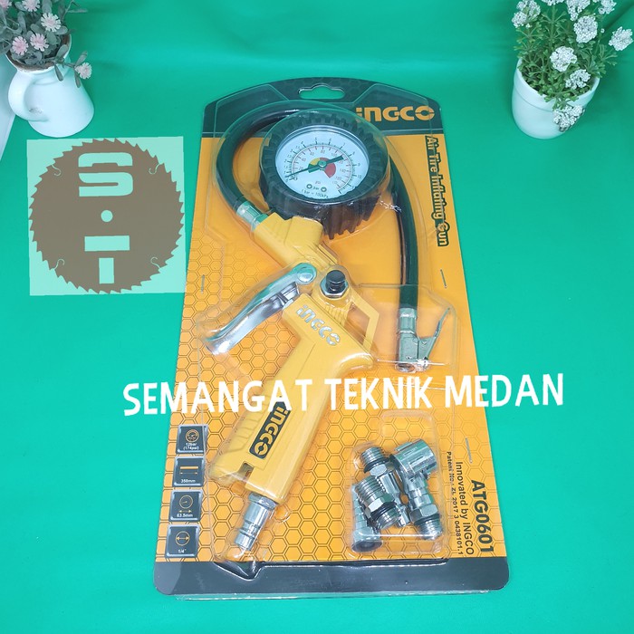 Jual ALAT ISI UKUR ANGIN AIR TIRE PRESSURE GAUGE INFLATOR GUN 3 IN 1 ...