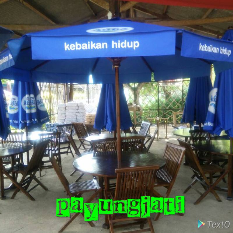 Jual Tenda Payung Taman Kafe Payung Pakai Rumbai Bebas Ongkir