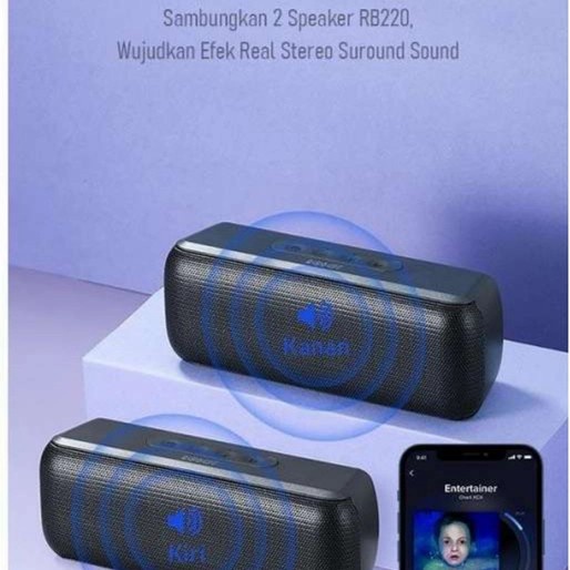 Jual SPEAKER PORTABLE BLUETOOTH 5.0 ROBOT RB220 TWS Powerful Sound ...