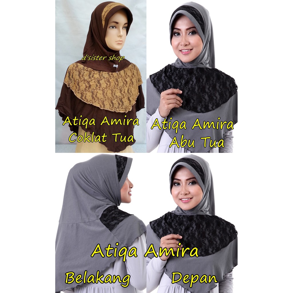 Jual ATIQA AMIRA / Jilbab Hijab Kerudung Instan Bergo Hijab | Shopee ...