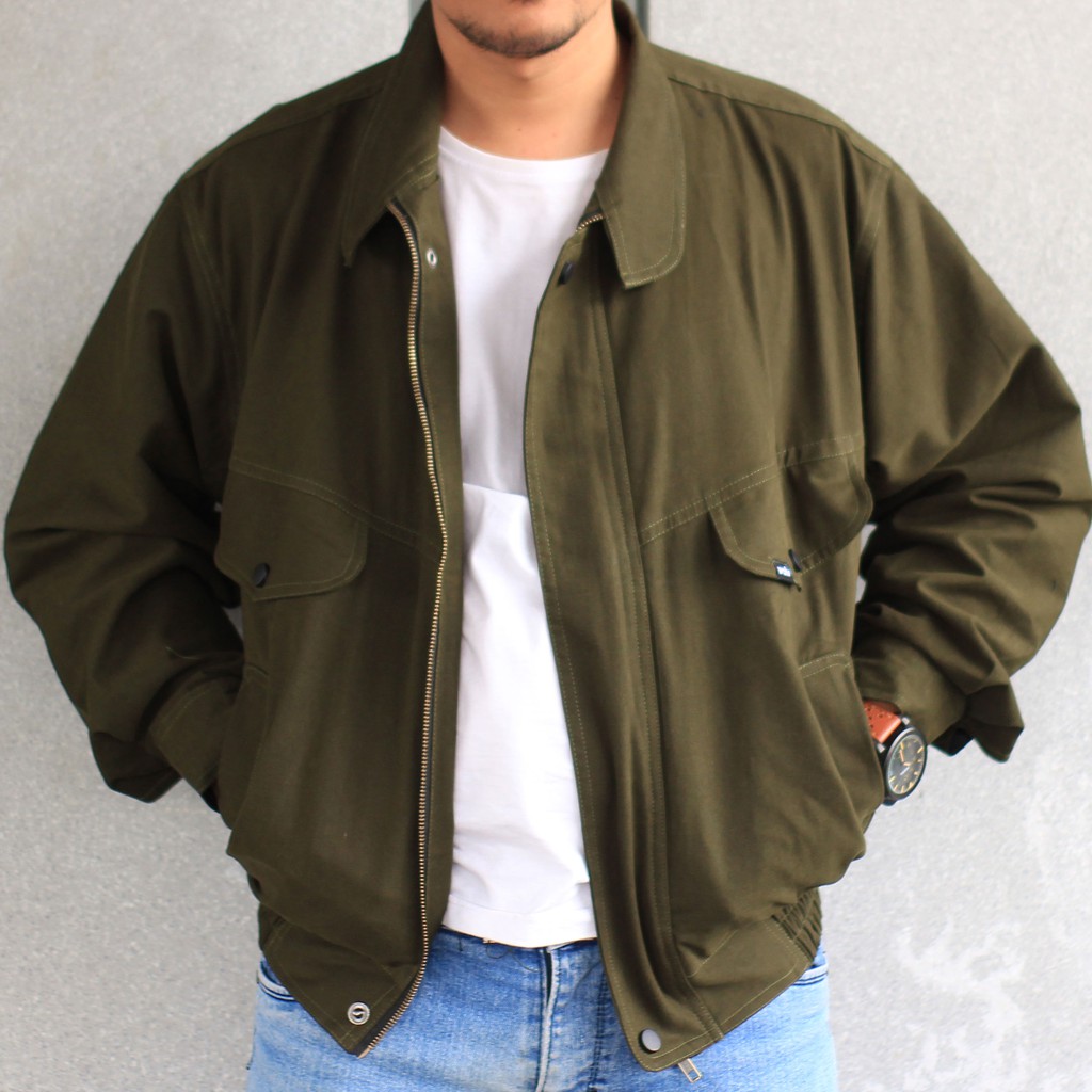 Theo Flight Jacket Green Canvas