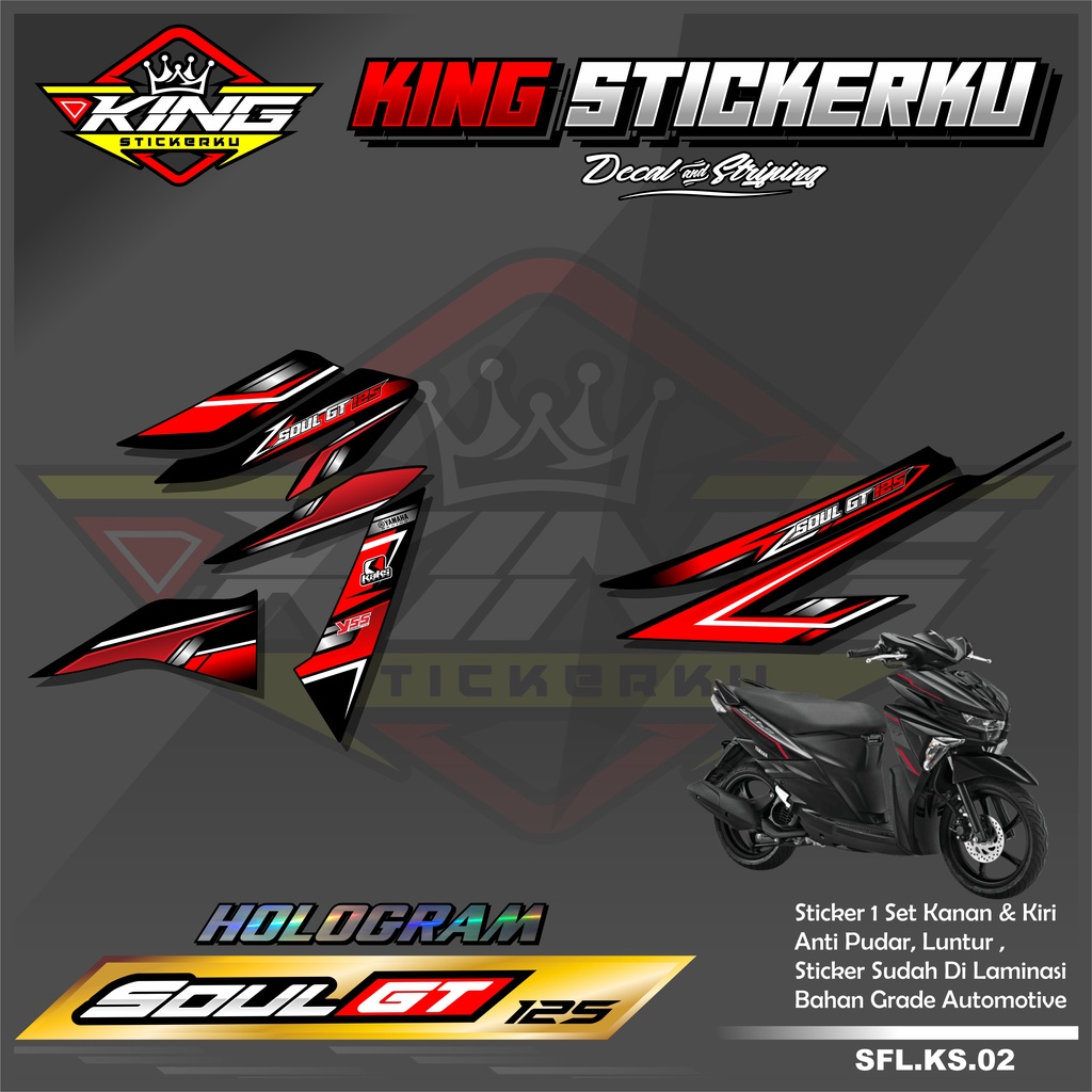 Jual Stiker Soul Gt Decal Sticker Striping Standar Soul Gt Premium Racing Ks