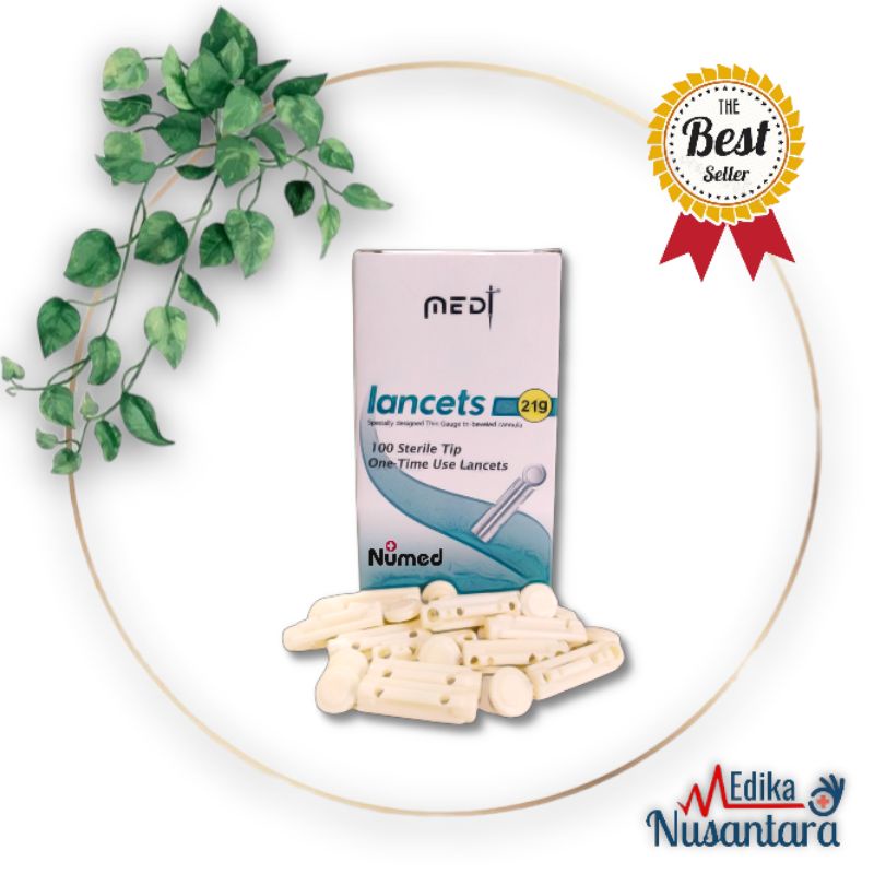Jual Medilance Blood Lancet 21G Jarum Pen Bekam Original Medilance isi ...