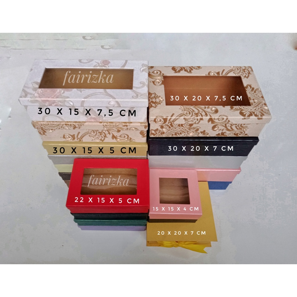 Jual BOX Kotak Kado Mewah Hardboard Tebal lapis Wallpaper+Mika