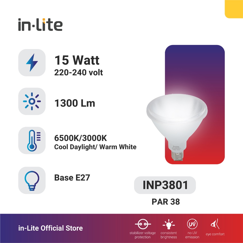 Jual Inlite Led Lampu Sorot Par Watt Outdoor Ip E Inp Shopee Indonesia