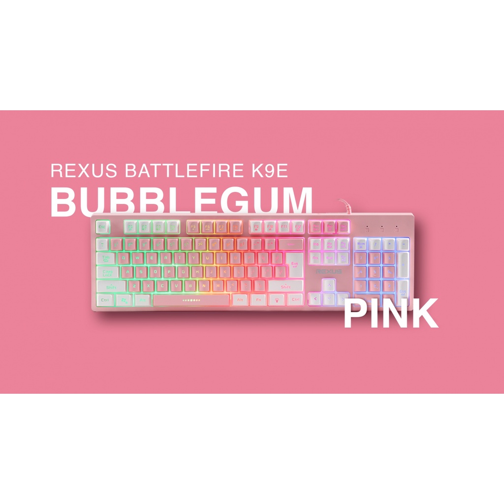 Jual Rexus Keyboard Gaming Mechanical Battlefire K9E Rainbow LED ...